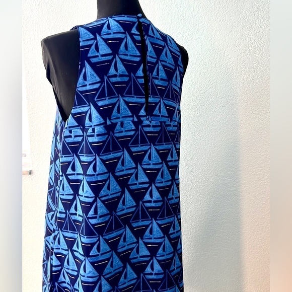 ⚓️St Tropez West,Ships Ahoy, Nautical Sailboat Trapeze Dress,Cover-Up,Size Med. - Picture 7 of 11